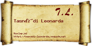 Tasnádi Leonarda névjegykártya